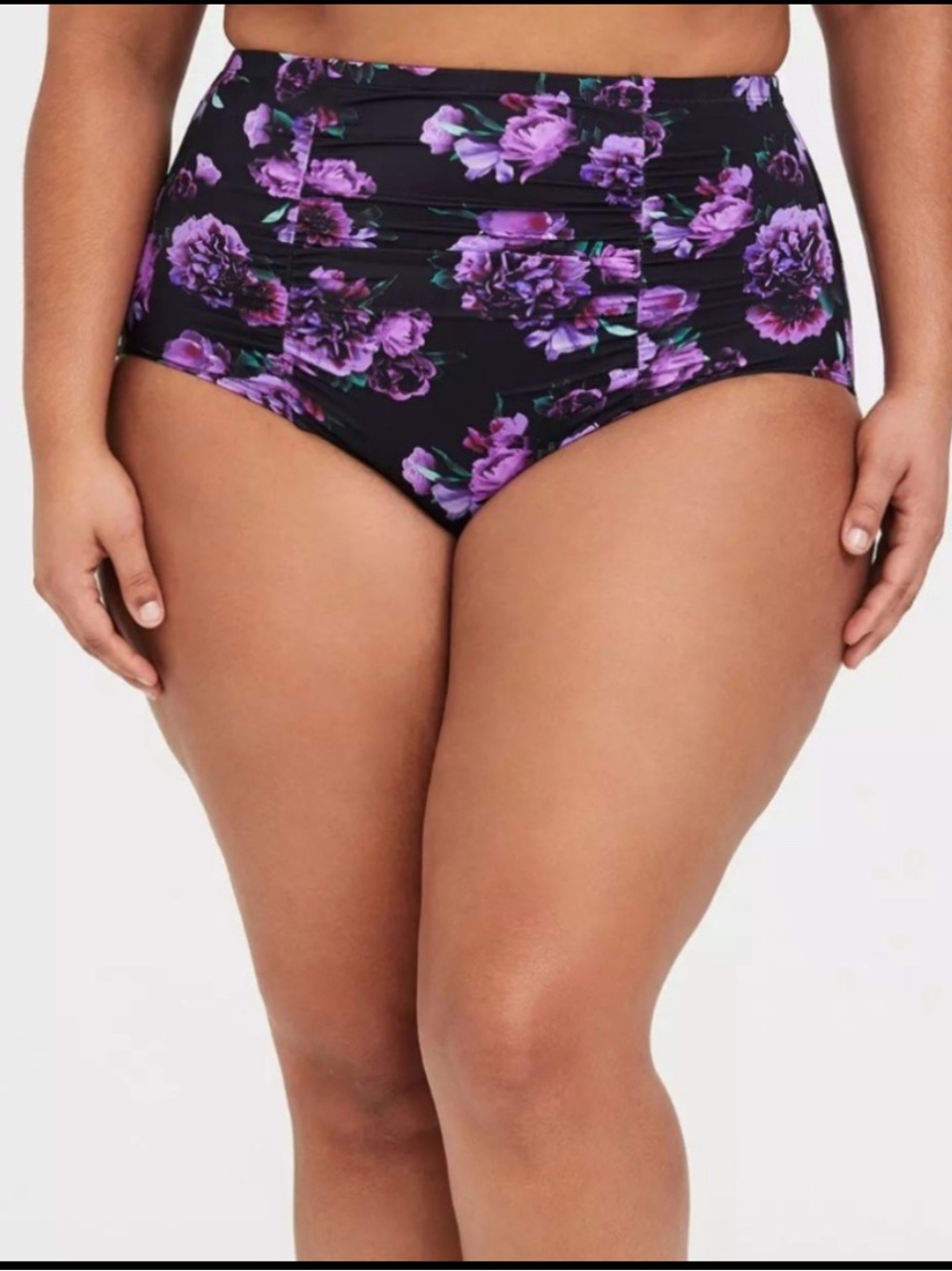 TORRID Ruched high waist swim bottom